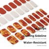 NAILOG Semi-cured Gel Nail Stickers (34 Pieces), Nail Seal Curing