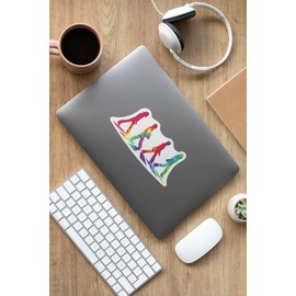 Beatles Abbey Road Sticker Crosswalk Decal Merchandise Memorabilia Album Record Iconic Band Pepper Vinyl Sticker | Premium Quality | 7-Inches | S041 (White-Tiedye)