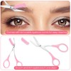 6 Piece Eyebrow Scissors with Comb Curved Eye Brow Razor