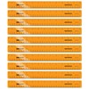 EAI Education 12" ShatterProof Ruler 1/8" Scale: Orange - Set