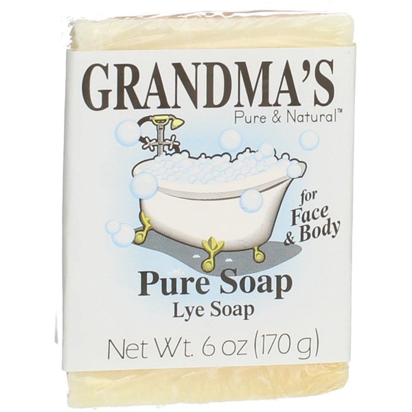 Grandma's Lye Face & Body Soap - 6 oz, Pack of 3