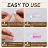 PATIKIL 12個セット 透明ガラスバイアル スナップ式キャップ付き 2ml 小型液体サンプル瓶 漏れ防止 携帯用液体保存容器 香水・精油・しやく用 ホワイト