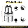 sourcing map E-Torx Socket 3/8" Drive E10 Star Female Socket