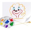 Set of 2 Plastic Flower Shaped Mixing Palette with 7