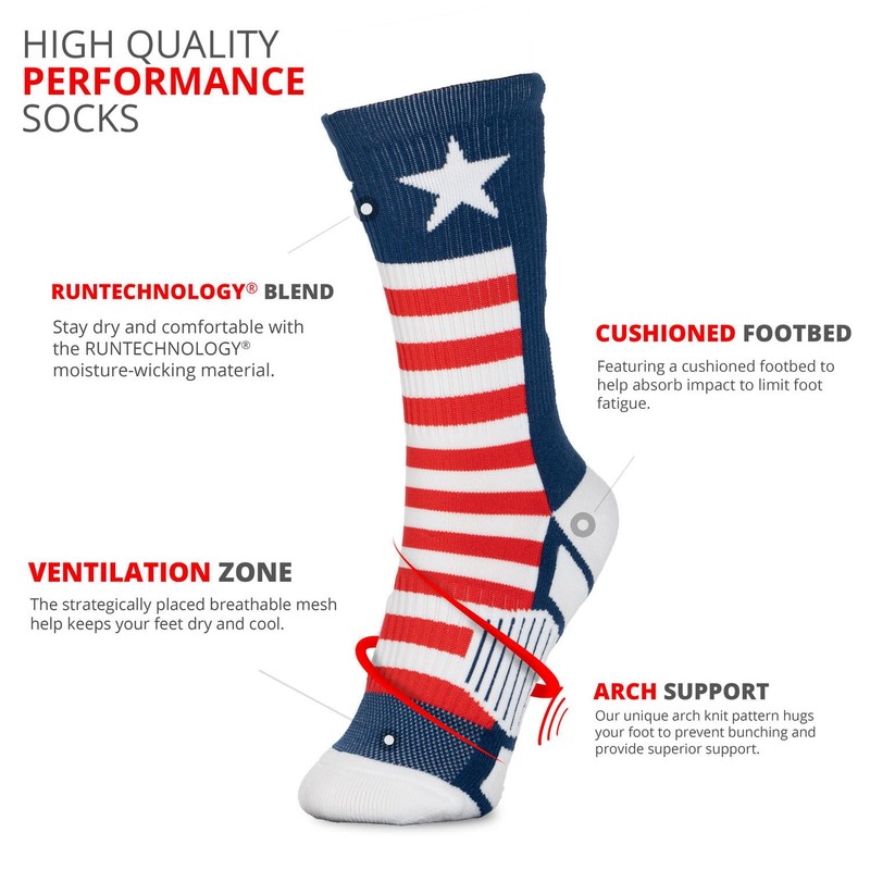 ChalkTalkSPORTS Custom Team Number Sockets | USA Number Socks |