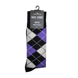 Royal Classic GROOMSMEN DRESS ARGYLE SOCKS FOR MEN WEDDING 1-PAIR 10-13 PINK - PURPLE - BURGUNDY