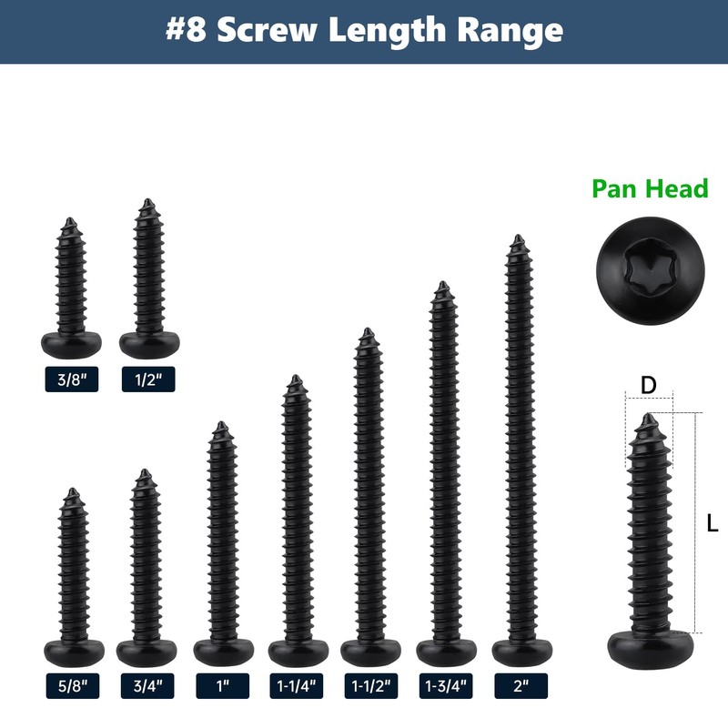 #8 x 5/8" (100 Pack) Torx Pan Head Sheet Metal