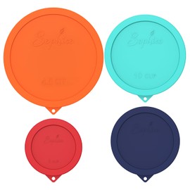 SOPHICO Silicone Replacement Lids for Pyrex Sculpted Glass & Tinted Glass Bowls Mixing Bowls（4 size）