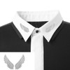 2Pcs Feather Brooch for Women Men Gold Suit Pins Metal
