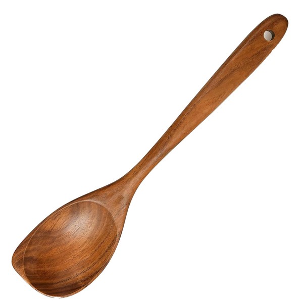 Wooden Spoons for Cooking, Non-Stick Spoons, 12.8 Inch Long Handle