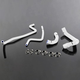 G-PLUS Silicone Radiator Hose Kit Compatible with 1997-2001 Jeep Wrangler Tj 4.0l White