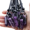 KYEYGWO Amerthyst Healing Crystal Point Pendant Necklace for Men Women