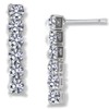 Silver Rhinestone Earrings for Women - Silver Sparkly Earrings, Silver