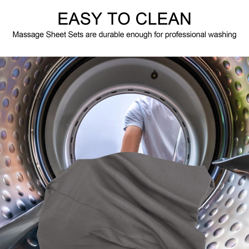 XQZMD 3 Piece Microfiber Massage Table Sheet Set, Flat Massage
