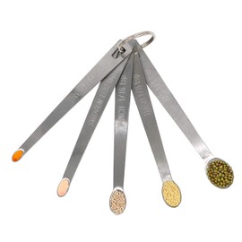 BERYLER 1Pack Mini Measuring Spoons Set, Heavy Duty Stainless Steel Teaspoon for Cooking and Baking, Suitable for Small Amount of Dry or Liquid Ingredients and Spices