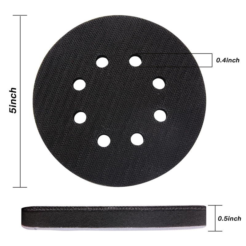 TPSUIPA 6 Pack 5 Inch 8 Holes Interface Pad, 5”