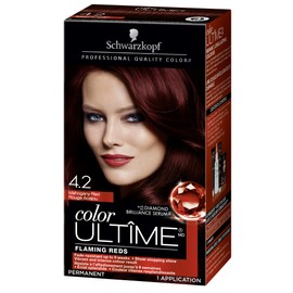 Schwarzkopf Color Ultime Permanent Hair Color Cream, 4.2 Mahogany Red, 60 Milliliter