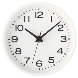Muji 15915217 Analog Clock Small (with Stand) Wall Clock, White