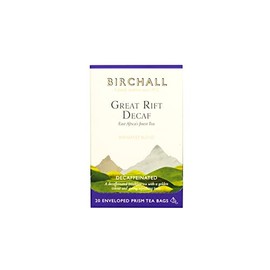 Birchall Great Rift Decaf Blend Tea Bags, English Breakfast Tea Bursting with Full Flavour, Perfect Vegan Gifts, 20 Enveloped Plant-Based Prism Tea Bags