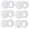 CIYODO 6pairs Toilet Bowl Ring Covers of Push-Bolt Caps Easy