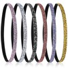 6 Pcs Rhinestone Glitter Headbands Non Slip Elastic Sports Hairband
