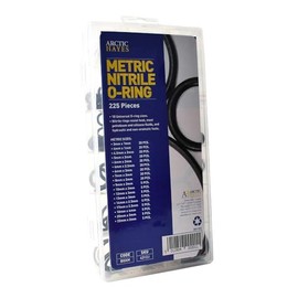Arctic Hayes BOXM Metric Nitrile O-Ring Assortment Washer 225-Pieces Kit, Regular, 19.9 cm*16.1 cm*11.2 cm
