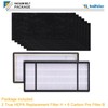 2 HEPA Replacement Filter and 6 Carbon Pre Filter Compatible