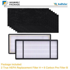 2 HEPA Replacement Filter and 6 Carbon Pre Filter Compatible with Air Purifiers HRF-H1 HRF-H2 - Fits HPA050, HPA060, HPA150, HPA160, HHT055, HHT155 (2 HEPA + 6 Carbon)