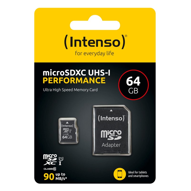 Intenso 64GB microSDXC UHS-I Performance, 3424490