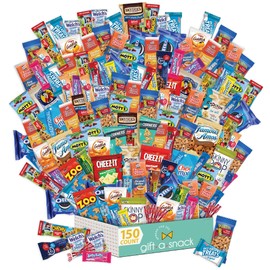 Snack Box Variety Pack Care Package (150 Count) College Graduation 2022 Gift Basket, Crave Food Summer Camp Box, Candies Chips Cookies, Birthday Sweet Treats for Adults Kids Teens Boys Girls