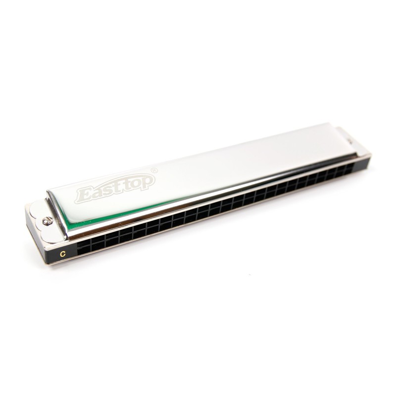Premium Silver 24 Hole Harmonica With 48 Reeds Key of