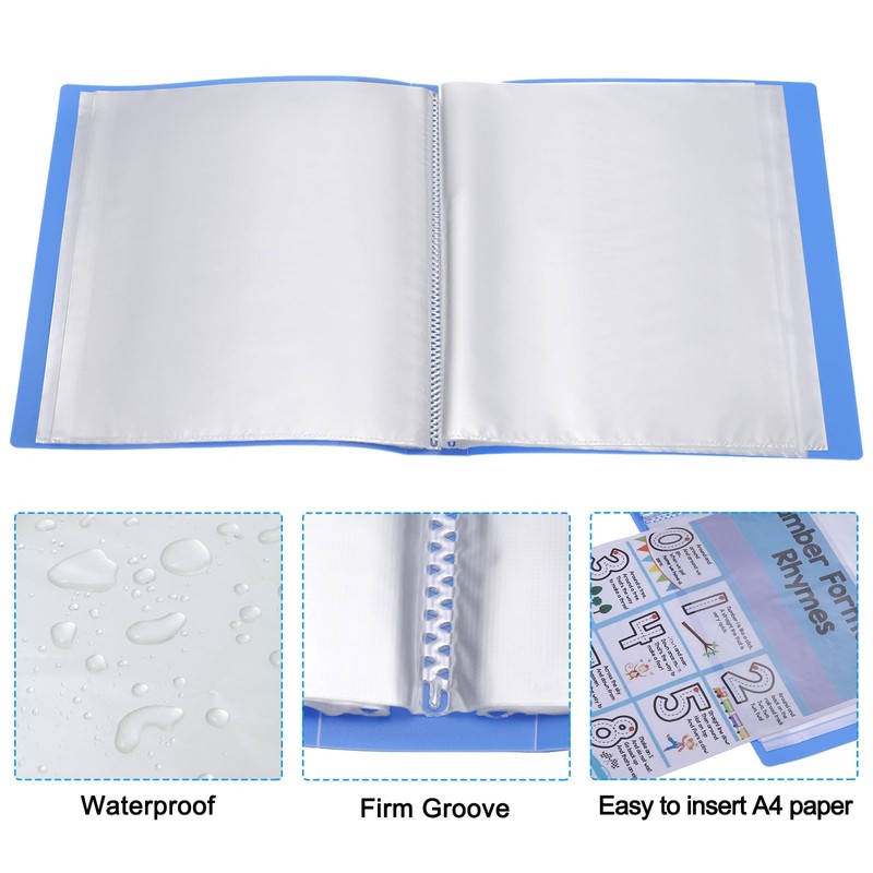 PATIKIL 8.5x11 Binders with Plastic Sleeve, 60 Pages A4 Presentation