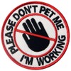 Service Dog Don't Pet Working Vests/Harnesses Emblem Embroidered Fastener Hook