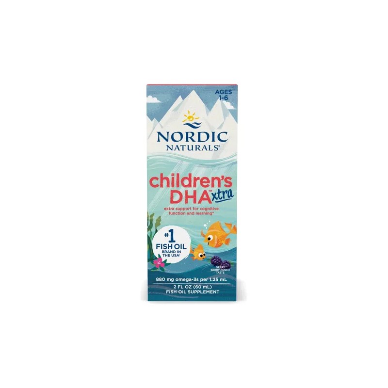 Dha Omega 3 Aceite para Niños Nordics Natural Frasco Frambuesa