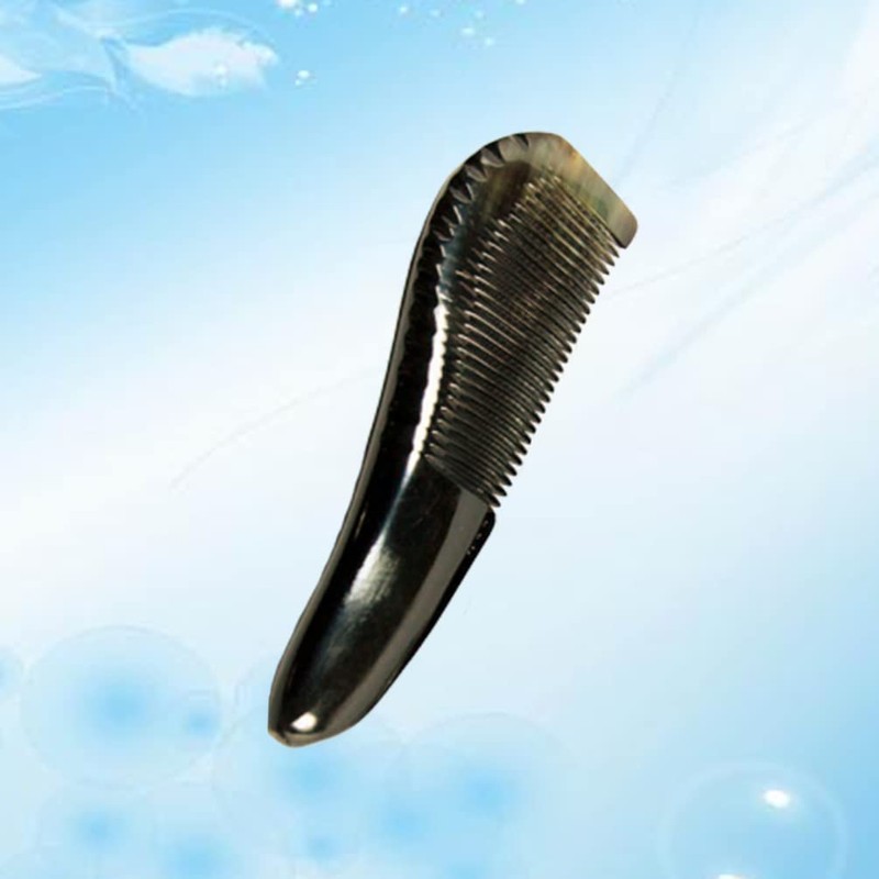 EXCEART Handmade Ox Horn Massage Comb Anti-static Fine Teeth Pocket