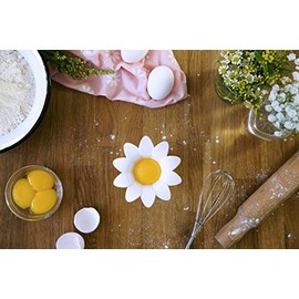 Peleg Design Daisy Separador de huevos de plástico, separador de yema de huevo y clara de huevo, herramientas para hornear, extractor de huevos, bonito diseño de flores