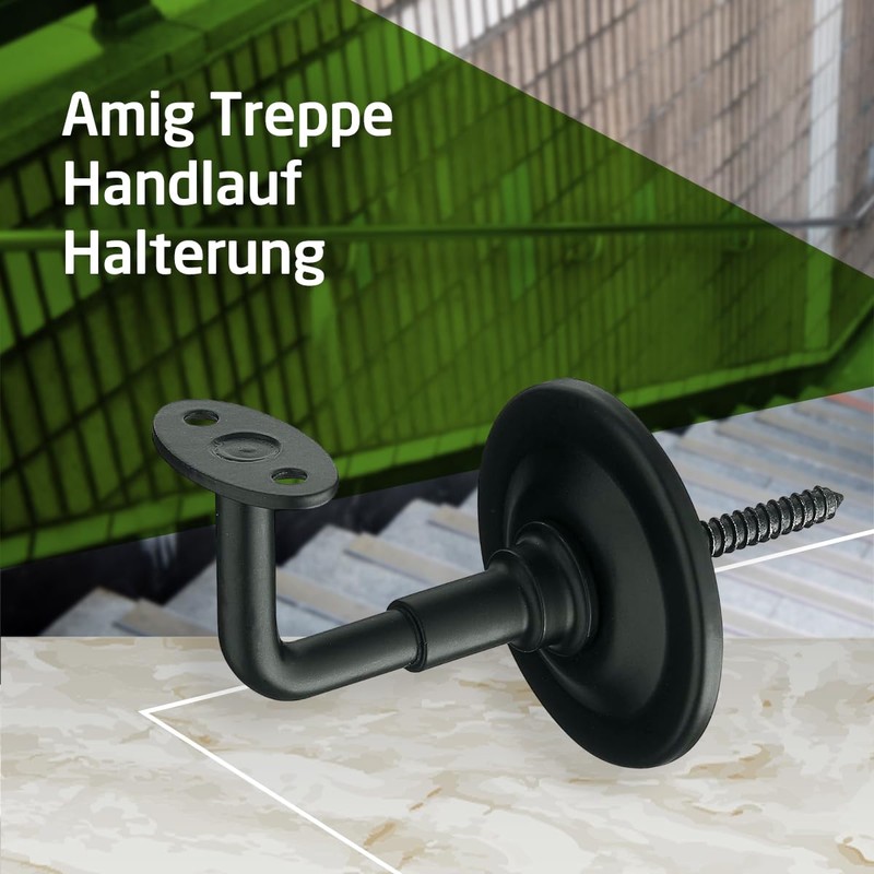 AMIG Handrail Bracket Mount – Black