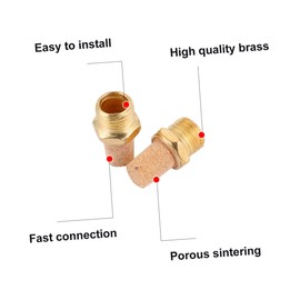 CATIEBYE 10pcs Silencer Compressed Air Pneumatic Mufflers Automatic Condensation Pump Npt Male Air Fittings 1/4 Npt Muffler Silnecer Hood Wall Mount Exhaust Muffler Air Exhauster Brass