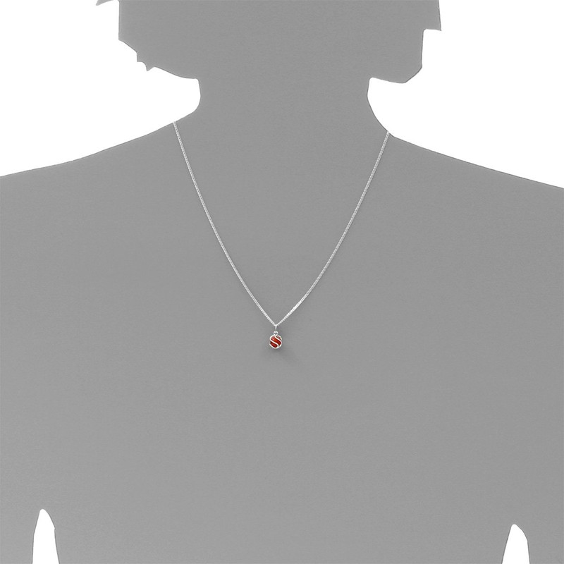 InCollections 2460200012401 Coral Sterling Silver 925 Pendant Necklace