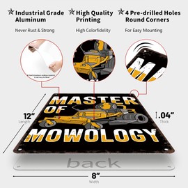 Garden Signs Lawn Mowing Lawn Mower Metal Tin Sign Funny Garden Signs For Outside Home Greenhouse Living Room Bedroom Outdoor Yard Backyard Decor 8x12 Inch