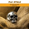 Fly Style; Men's Skull Ring; Stainless Steel; Keith Richards, Stainless