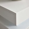 White Nightstands with Set of 2, LED End Table Set