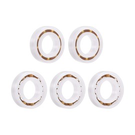 sourcing map 6800 Plastic Bearings 10x19x5mm Glass Ball Nylon Cage 5pcs