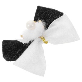 Ipetboom Reindeer Antlers Hair Clip Xmas Bowknot Hair Clip Ornament for Women Festive Christmas for Parties and Stage Performances