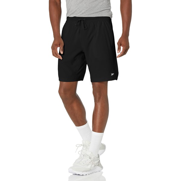 Reebok Men's Standard Workout Ready Woven Shorts, Black, L