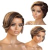 Generic Pixie Cut Human Hair Wigs Wig 13*4*1 Lace Wig