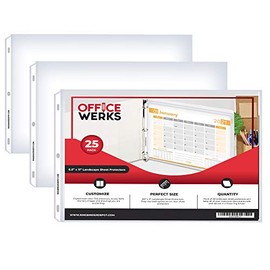 50 Micron Landscape Sheet Protector, 8.5 X 11, Clear, Pack of 25
