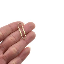 HAHIYO Paper Clips Sturdy 1.1 inches Length 300 Pack Paperclips Heavy Duty Tight Grip Rust Proof Reusable Metal Bright Rose Gold for Home Office School