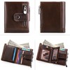 SENDEFN Mens Wallet RFID Blocking Genuine Leather Bifold Compact Wallets