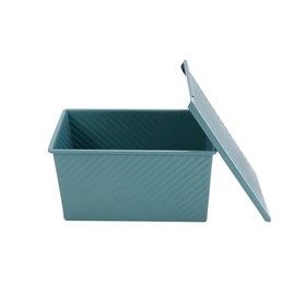 CHEFMADE Pullman Loaf Pan with Lid, 1 lb Dough Capacity Non-Stick Bread Pan Carbon Steel Bakeware Toast Mold with Cover for Baking Bread - Green